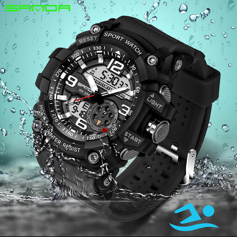 Analog-Digital Sports Watch with LED Backlight - STEVVEX