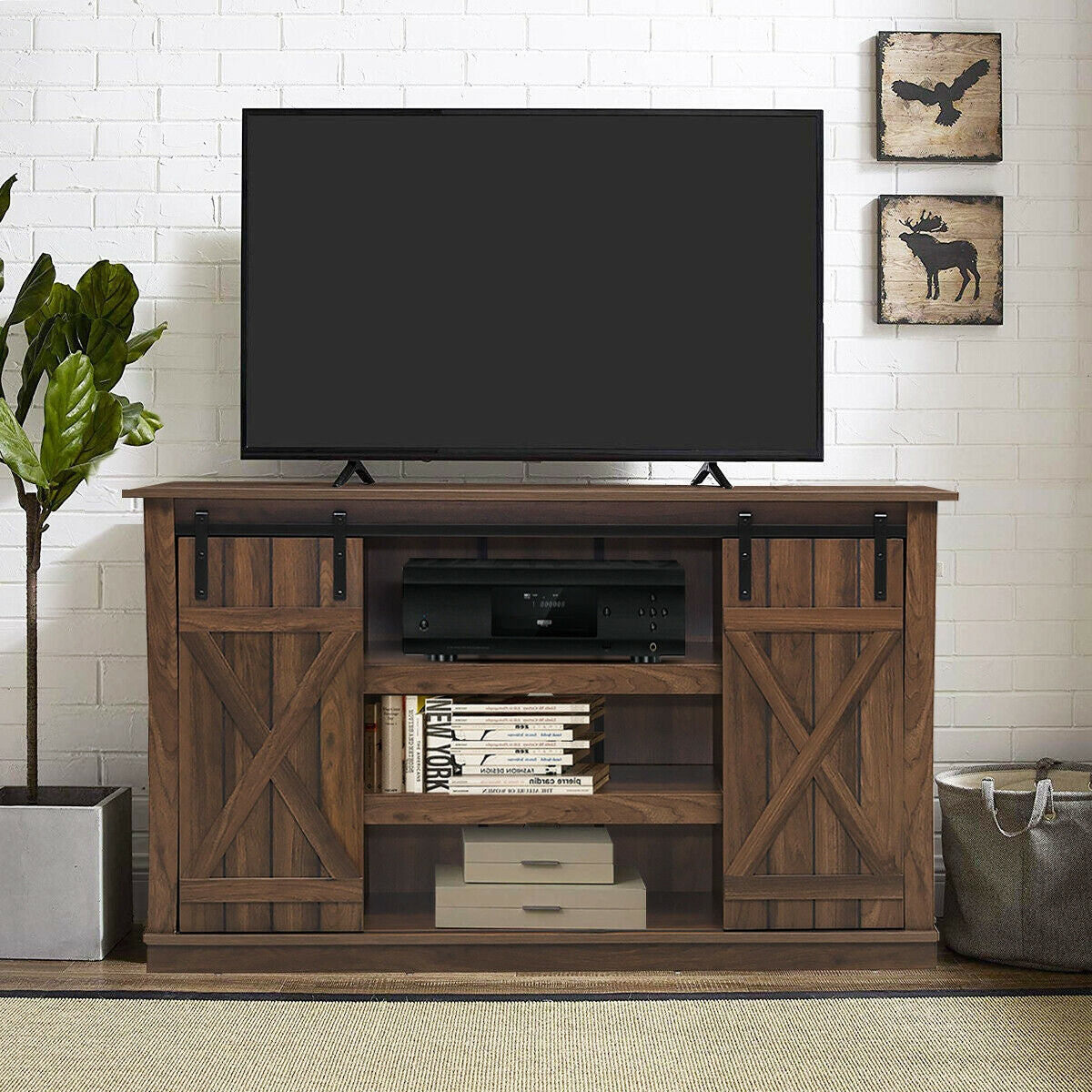 Sliding Barn TV Stand Console Table