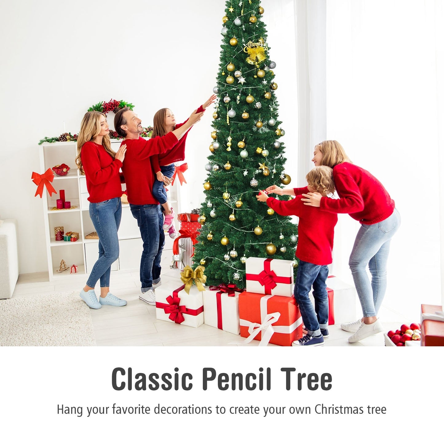 PVC Artificial Slim Pencil Christmas Tree