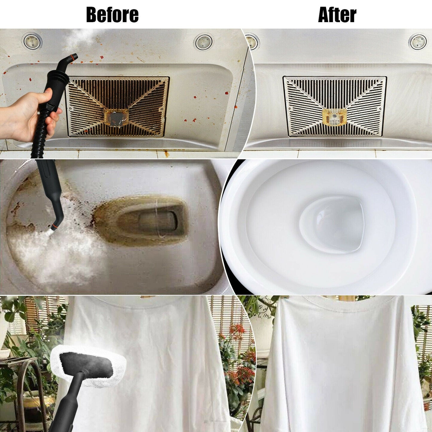 1400W Multipurpose Pressurized Steam Cleaner With 17 Pieces Accessories