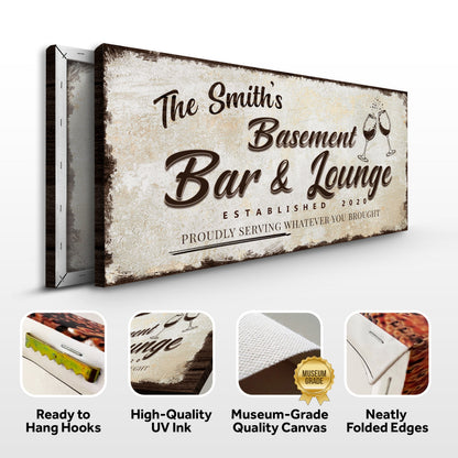 Basement Bar And Lounge Sign II