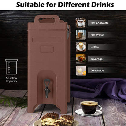 5 Gallon Insulated Beverage Server Dispenser