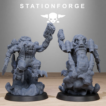 3D Printed Orkaz Flyers by StationForge Miniatures
