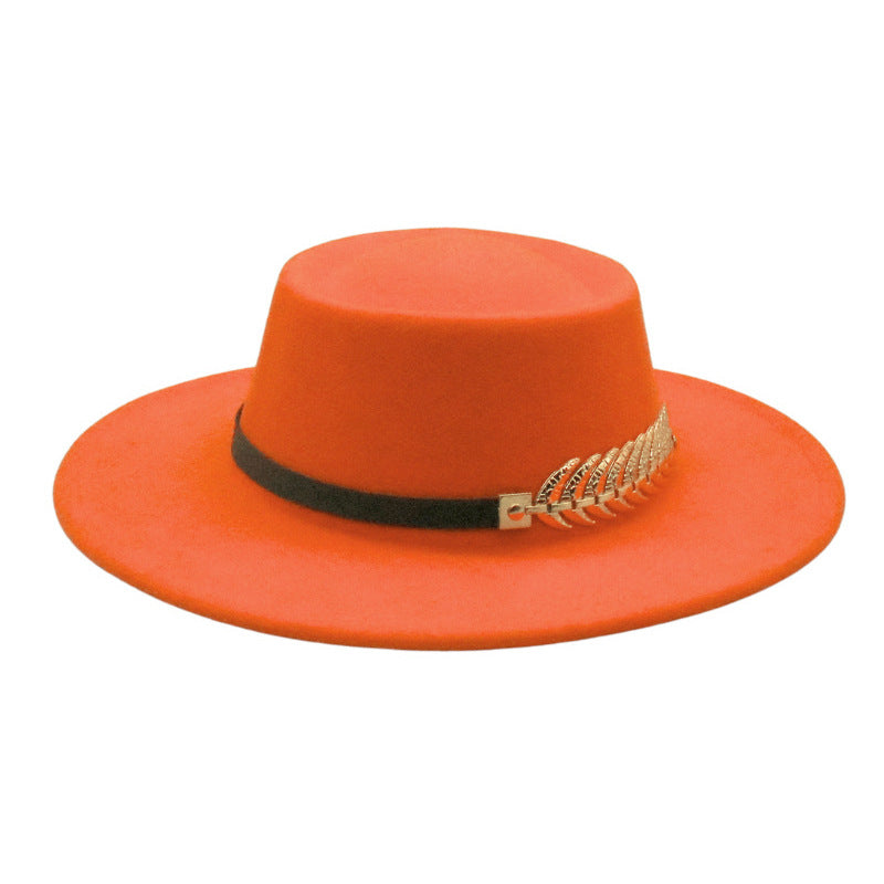 Retro AutumnWinter Wide-Brimmed Wool Jazz Hat
