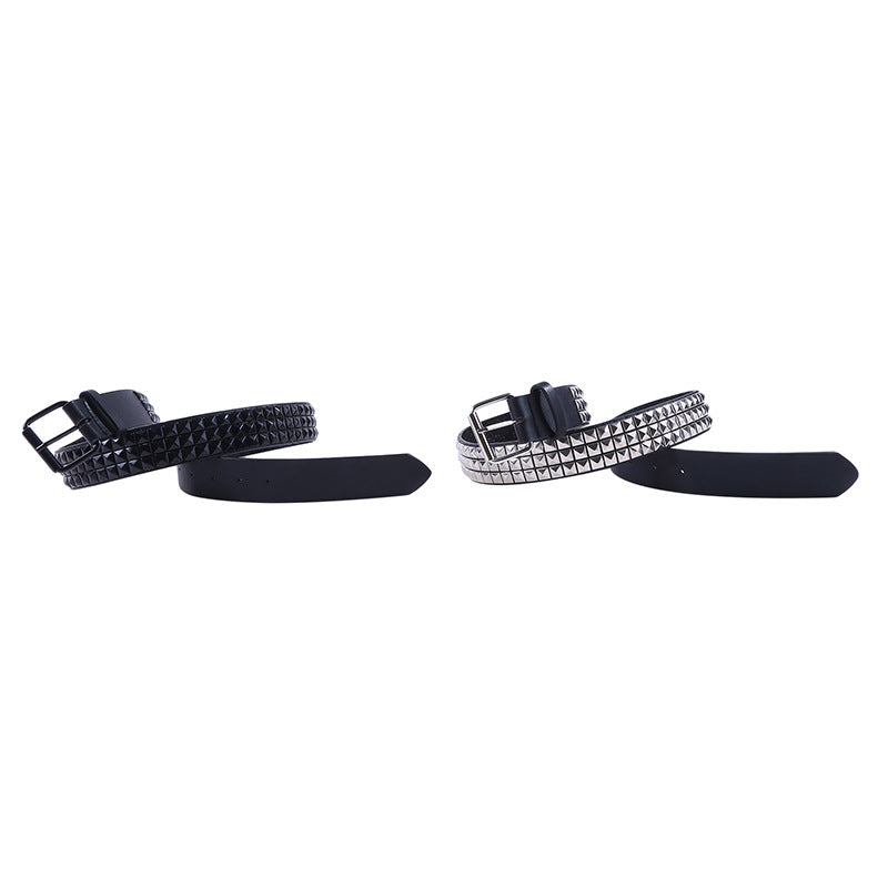 Hollow Rivet Belt PU Waistband Temperament Men And Women