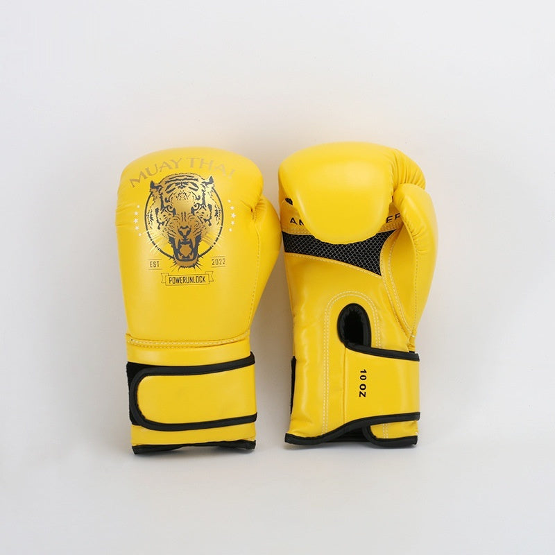 Boys Muay Thai Boxing Training With A Punching Bag And Gloves
