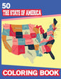 50 The State of America Coloring books: National parks of the usa childrens book States activity book maps - Paperback