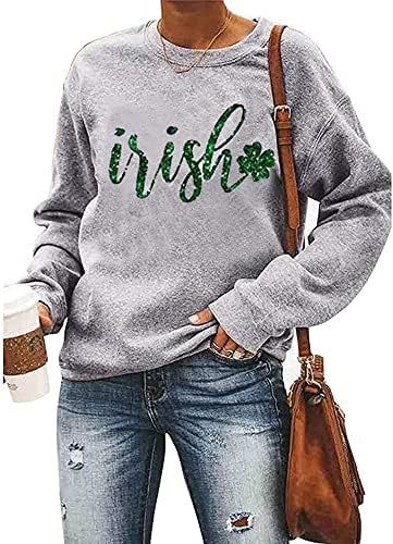 Womens Printed Long Sleeve Pullover Top