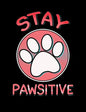 Stay Pawsitive: Funny Quotes and Pun Themed College Ruled Composition Notebook - Paperback