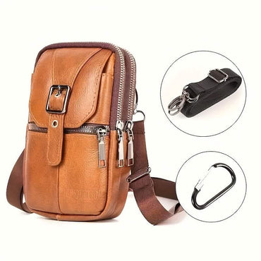 Herren-Gürteltasche aus echtem Leder