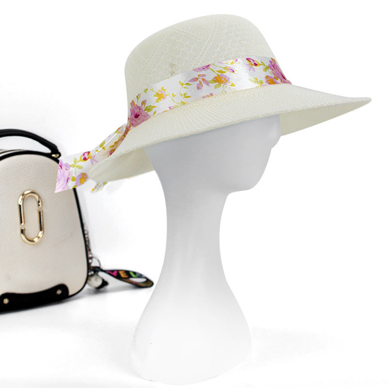 Faux Raffia Women's Sun HatSunscreen