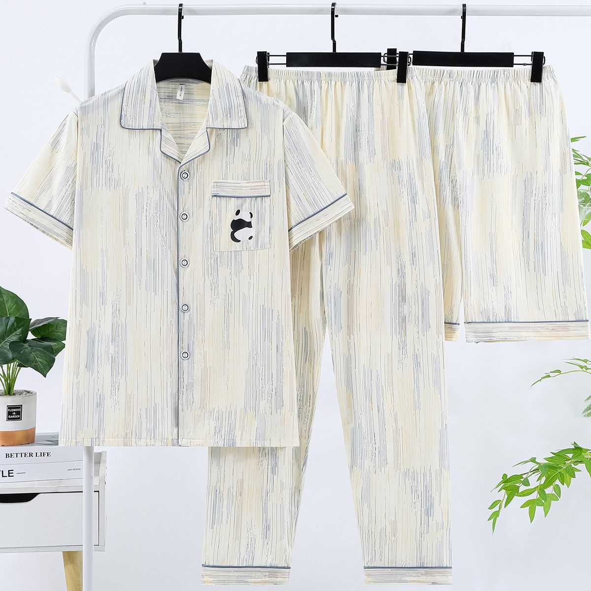 Men's Summer Short-sleeve Pants For Spring And Autumn