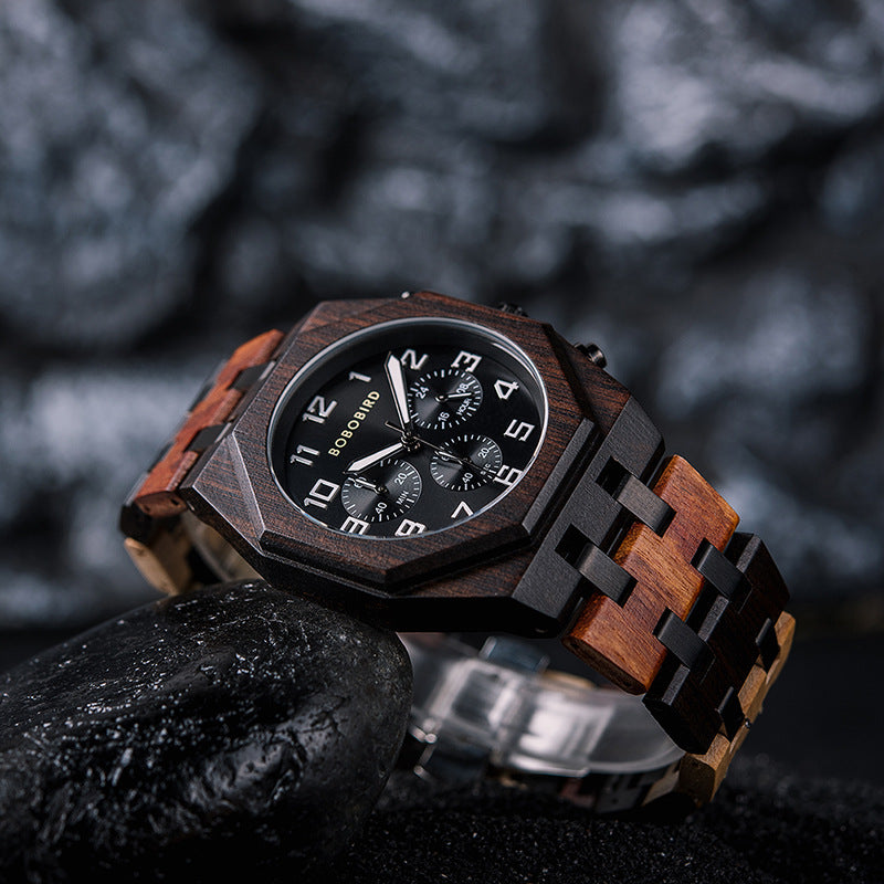 Wooden Watch T92 Quartz Decoration