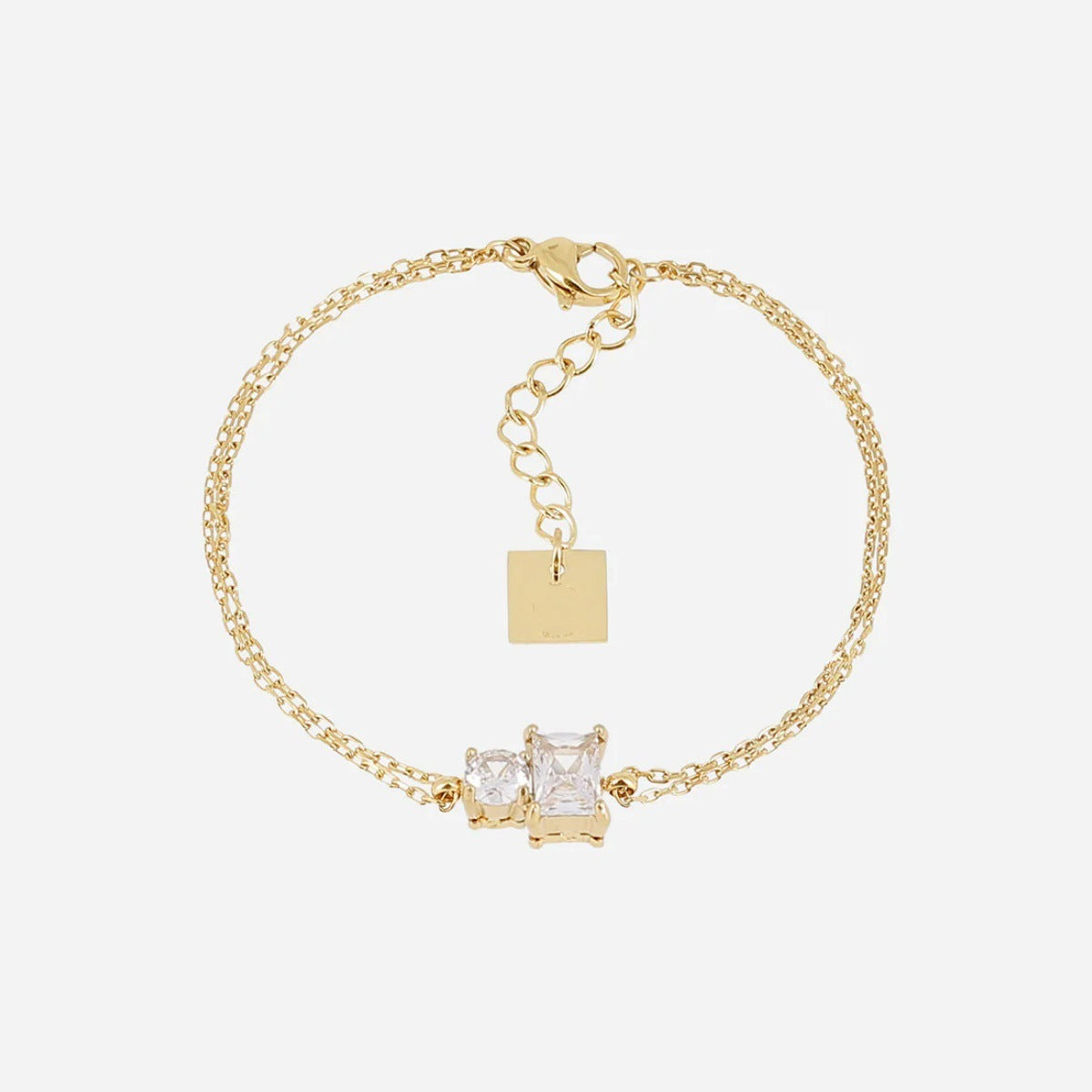 Double-diamond Double-layer Chain Bracelet