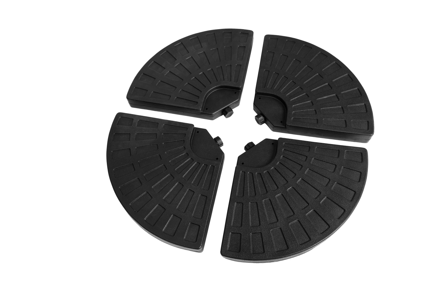 Patio Umbrella Base Fillable 4 Plate PE Black 42 LB Each Water Sand