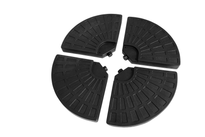 Patio Umbrella Base Fillable 4 Plate PE Black 42 LB Each Water Sand