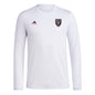 adidas Mens CF Long Sleeve Pre-Game T-Shirt White/Club Inter De Futbol Miami 3X-Large