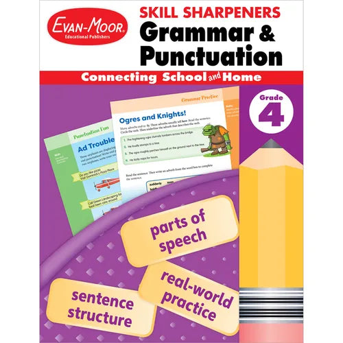 Skill Sharpeners: Grammar & Punctuation, Grade 4 Workbook - Paperback