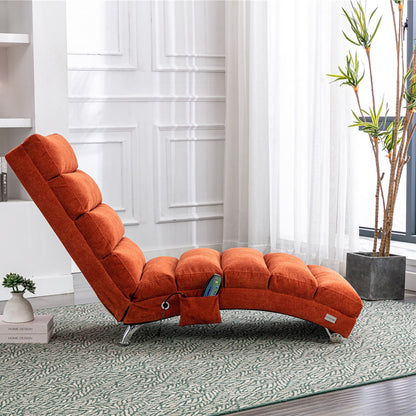 Massage Chaise Lounge Indoor With Remote Control, Ergonomic Electric Massage Lounger