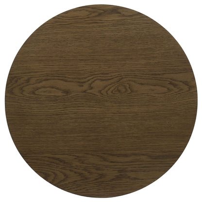 Kessler 2-piece Round Sculptural Wood Coffee Table Set Brown