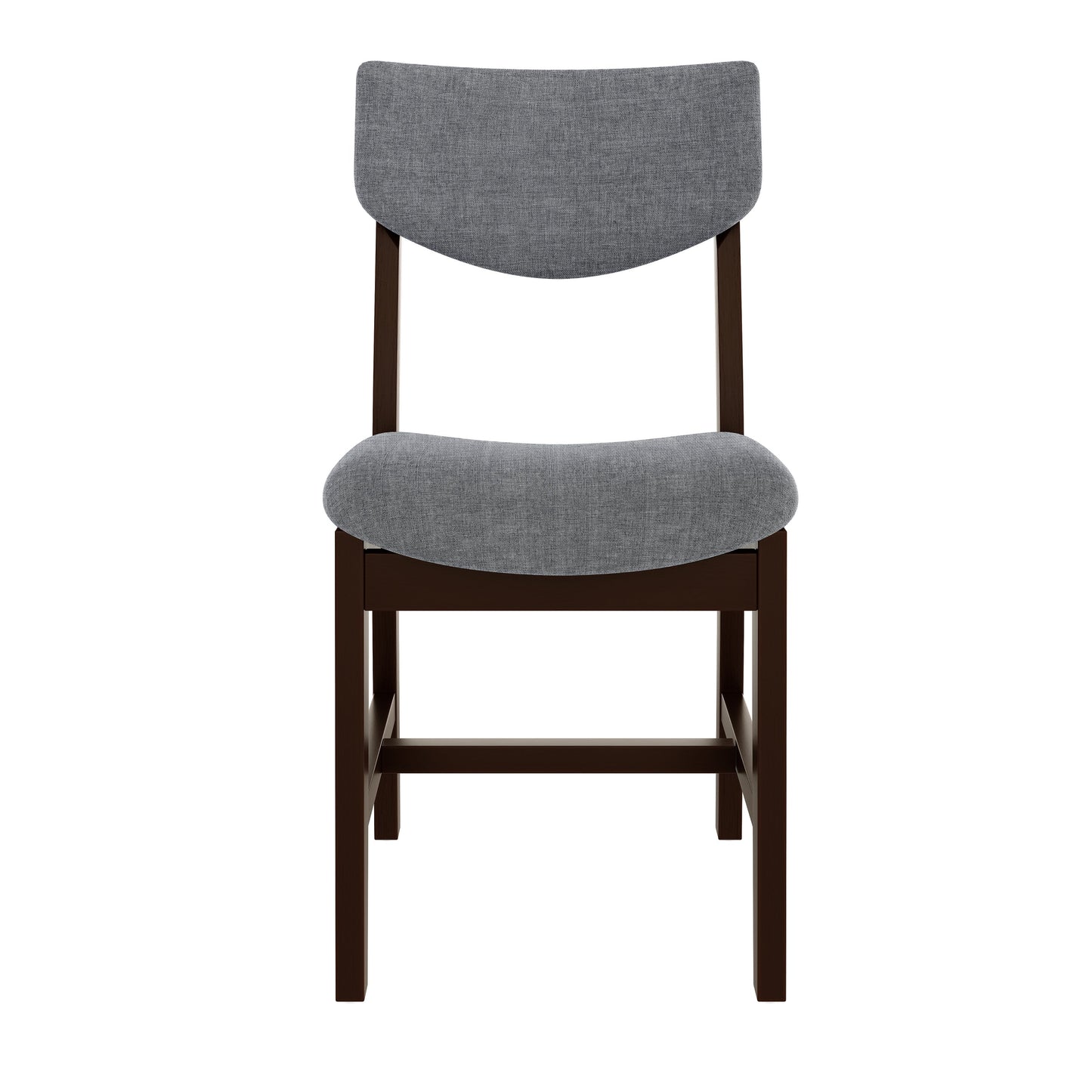 Rustic 5-Piece Dining Set - 1 Solid Wood Table + 4 Upholstered Chairs,