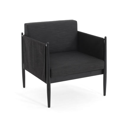 Dawson Outdoor Patio 2pcs Black Aluminum Club Chair Set with Water-Resistant