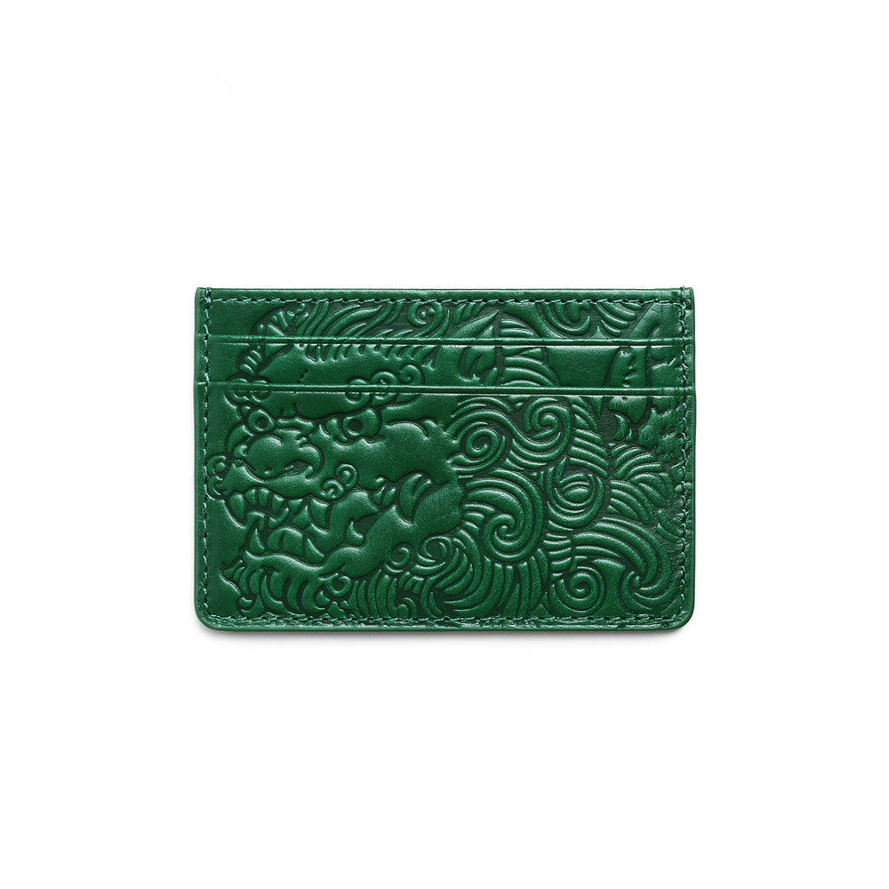 Mens And Womens Genuine Leather Ultra-thin Card Holder ID Case