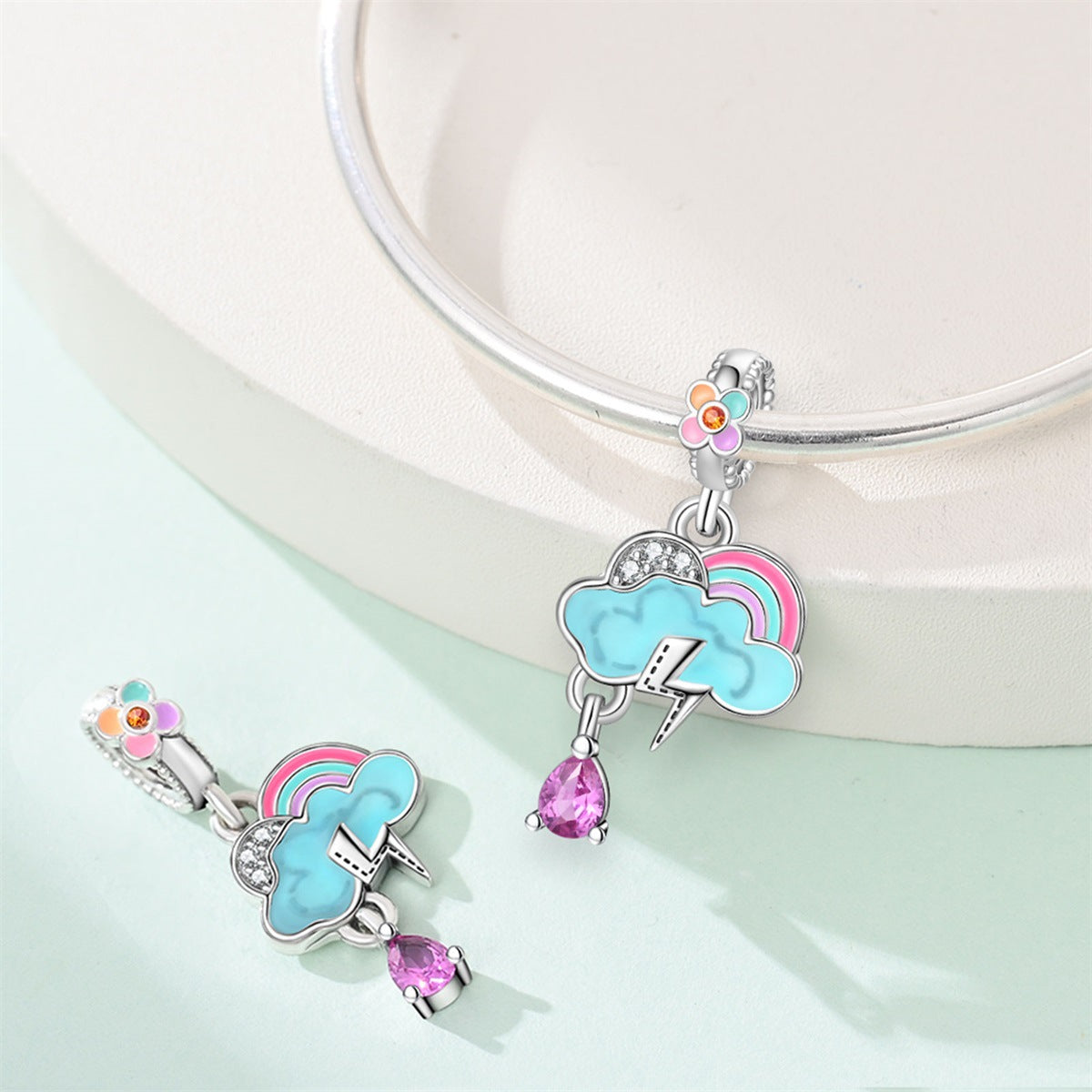 Sunny-Rainy Weather Sun-Moon-Stars Bracelet Beaded Pendant Accessories