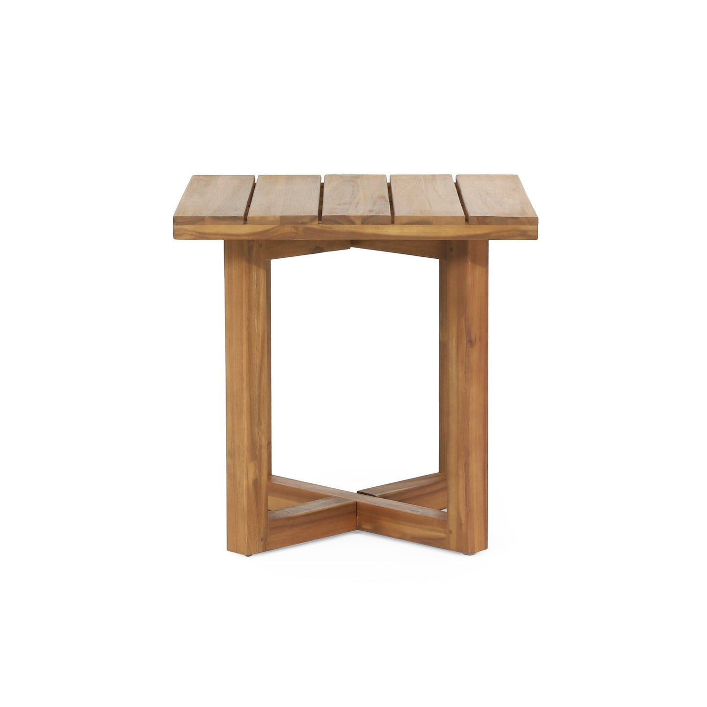 Outdoor Chair Set Acacia Wood Rope Beige Cushion Table
