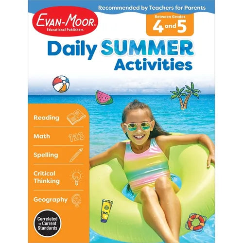 Daily Summer Activities: Between 4th Grade and 5th Grade, Grade 4 - 5 Workbook - Paperback