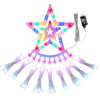 11.5FT 350-LED Multicolor Star Waterfall Tree Lights – Waterproof