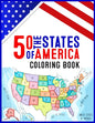 50 The States of America Coloring Book: 50 State Maps, Capitals, Animals, Flowers, Mottos, Cities, Population, Regions Perfect Easy To Color And Learn - Paperback