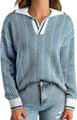 Knitted Pullover Lapel Women's Clothing
