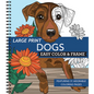 Large Print Easy Color & Frame - Dogs (Stress Free Coloring Book) - Spiral