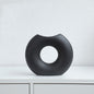 Nordic Style Simple Ceramic Vase Semicircle Creative Flower Device