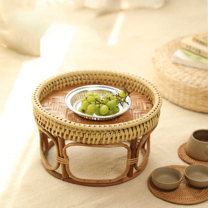 Handmade Japanese Bamboo & Rattan Low Table