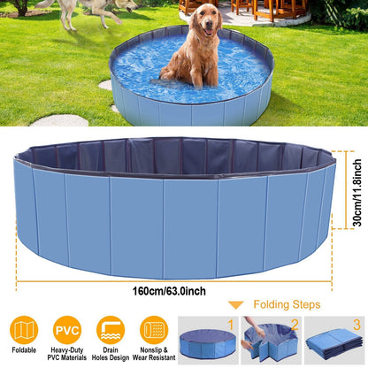 Foldable Pet Swimming Pool - Portable PVC - Gbruno