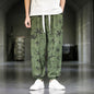 Mens Fashion Breathable Casual Wide Leg Pants