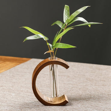 Creative Desktop Handmade Bamboo Flower Ornament and Vase