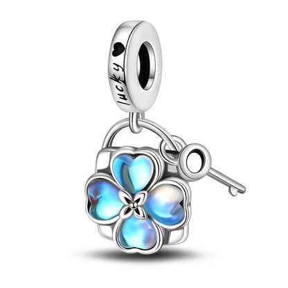 Retro Heart Lock Key Pendant Accessory