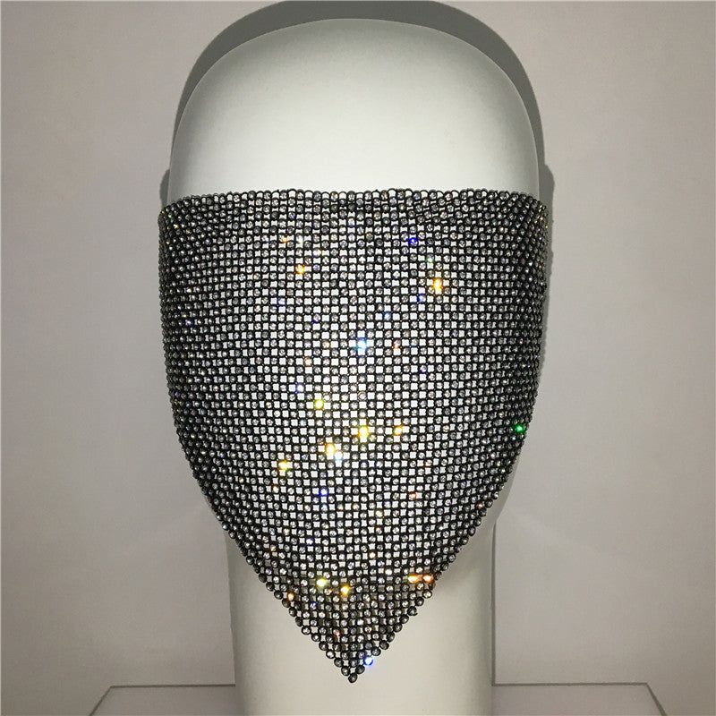 Personality Trend Accessories Rhinestone Mask