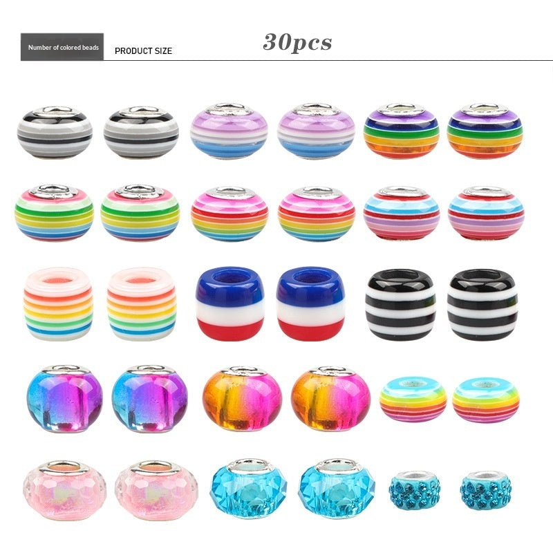 Colorful Glass Childrens DIY  Bracelet Craft Kit