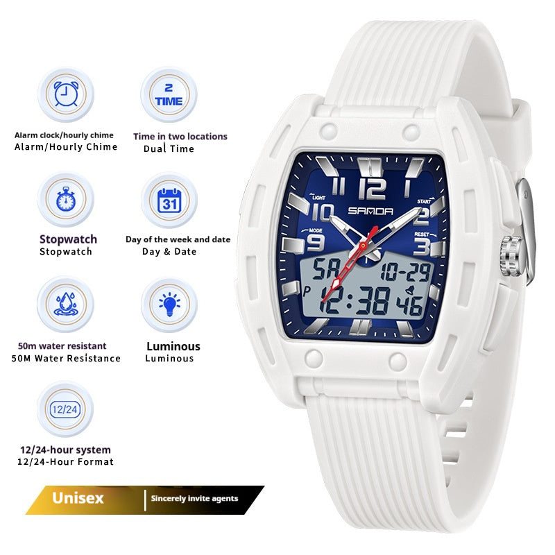 A Sporty Stylish And Energetic Unisex Bucket-style Wristwatch