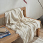 Japanese Four-Layer Muslin Cotton Tassel Throw Blanket
