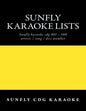 Sunfly Karaoke lists: reference numbers song/artist titles for Karaoke - Paperback