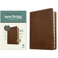 NLT Personal Size Giant Print Bible, Filament Enabled Edition (Red Letter, Leatherlike, Rustic Brown, Indexed) - Imitation Leather
