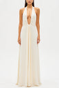 European And American Solid Color Sexy See-through Low Cut Sleeveless Hot Girl Dress Women