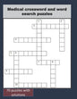 Medical crossword and word search puzzles - Paperback