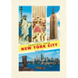 Vintage Lined Notebook Scenes, Greetings from New York City - Paperback