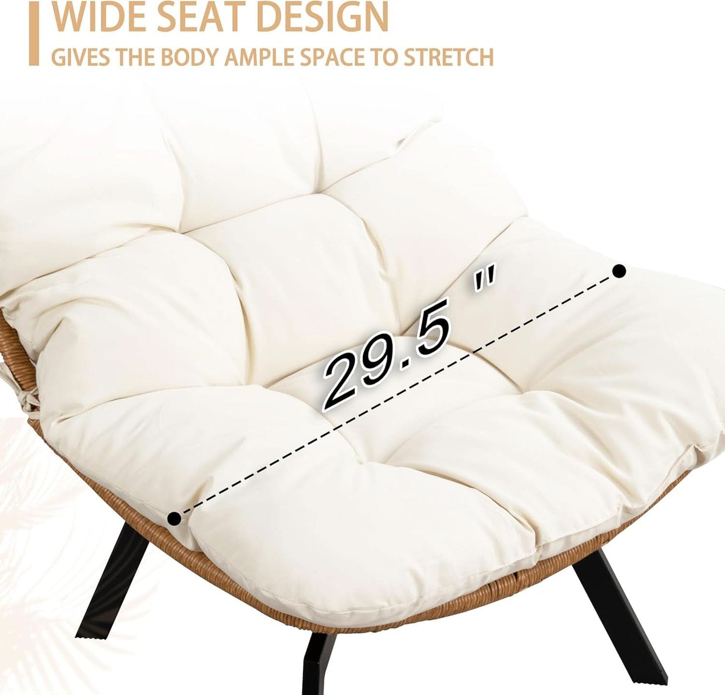 Beige Swivel Accent Chair With Oversized Cushioning